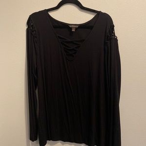 Long sleeve cut out shirt